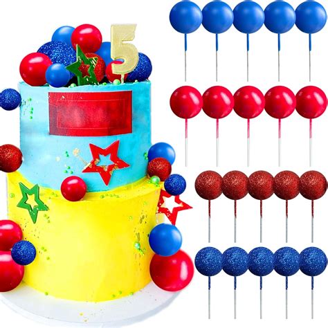 Amazon JeVenis Blue Red Happy Birthday Cake Topper Mens Birthday