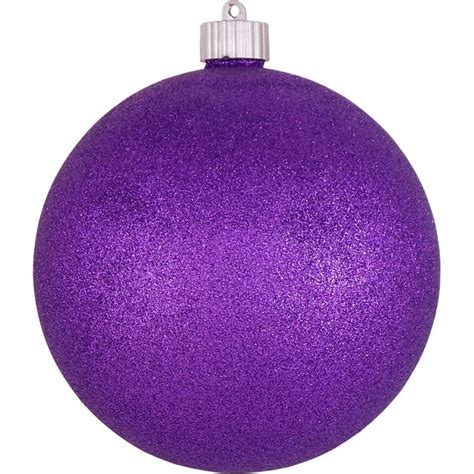 6 150mm Shatterproof Purple Glitter Christmas Ball Ornament By Christmas By Krebs Walmart