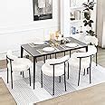 Amazon Dyhome Dining Chairs Set Of White Boucle Dining Chairs