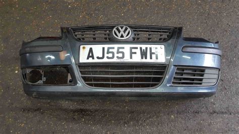 Volkswagen Polo 9N3 2006 2008 Front Bumper Grey Blue LC7V Store