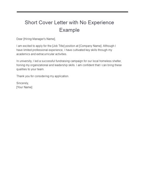 Cover Letter With No Experience 15 Examples How To Write Pdf Tips