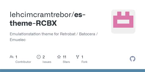 GitHub Lehcimcramtrebor Es Theme RCBX Emulationstation Theme For