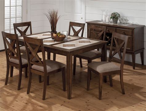 Tucson Ceramic Tile Extendable Dining Room Set 794 64 Jofran