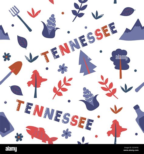 USA Collection Vector Illustration Of Tennessee Theme State Symbols