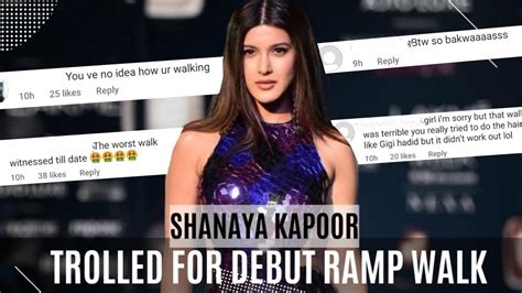 Shanaya Kapoor Trolled For Debut Ramp Walk Shanaya Kapoor Manish