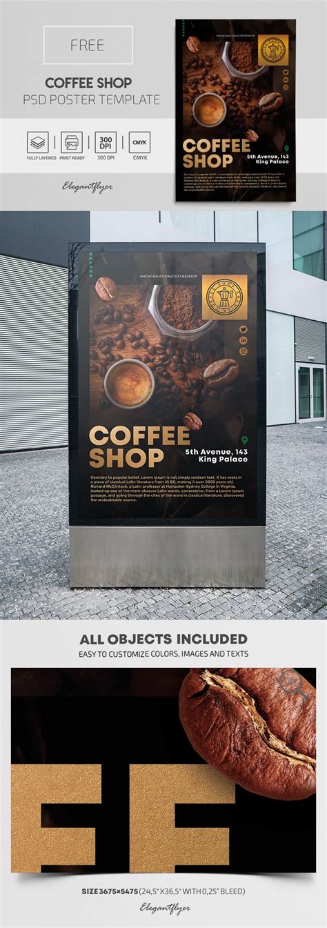 Coffee Shop Free Coffee Best Coffee Coffee Lover Free Psd Poster