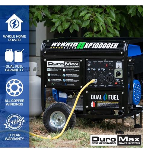 Duromax Xp Eh Watt Portable Dual Fuel Gas Propane Generator