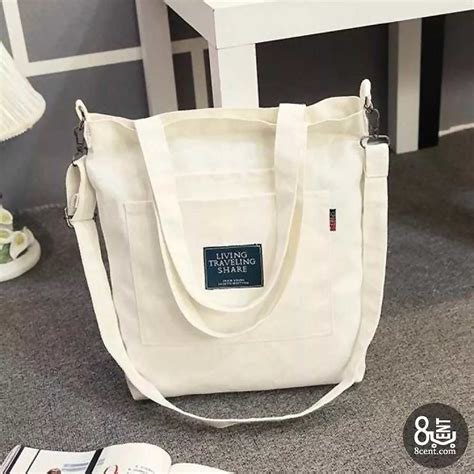 Picks The Living Style Korean Trend Canvas Tote Bag 8cent Korean Bags Korean Bag Korean