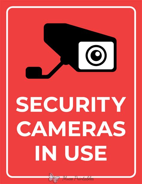 Printable Video Surveillance Signs Original Quality
