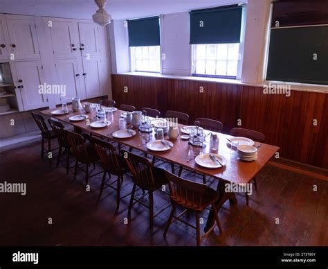 A Dining Room For Women At The Shaker Village In Canterbury Nh On