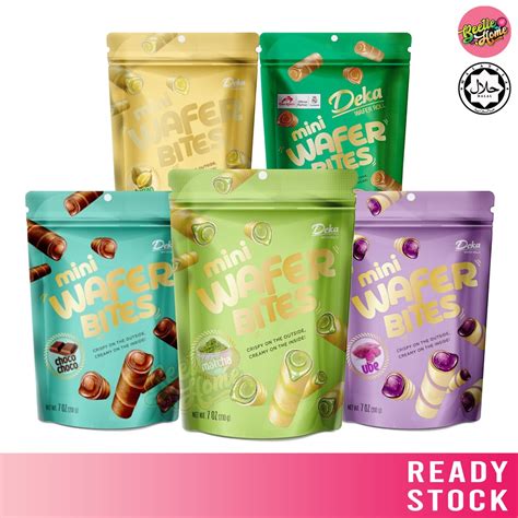 Deka Mini Wafer Bites Wafer Roll G G Durian Peanut Choco Ubi