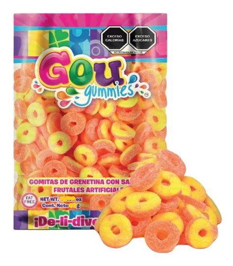 Gomitas Gou Gummies Mini Aros De Durazno G Mercadolibre