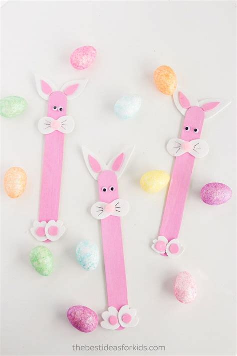 Popsicle Stick Easter Bunny Craft Easter Bunny Crafts Bunny Crafts