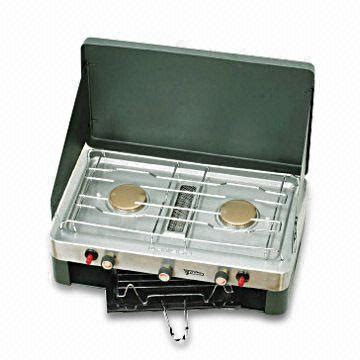 Buy Wholesale China Double Burner Gas Stove With Grill And Lid & Double ...