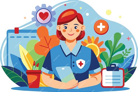 Premium Vector Flat Illustration Of A Female Social Worker Vector