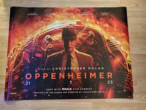 Oppenheimer Uk Cinema Quad Poster X Christopher Nolan M