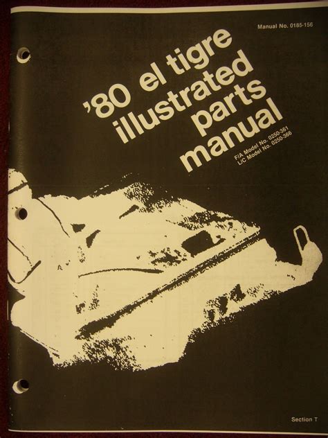 El Tigre Parts Manual Arctic Restorations