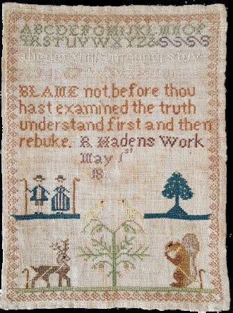 Crewel Primitive Decor Reproduction Sampler Inspirational Antique