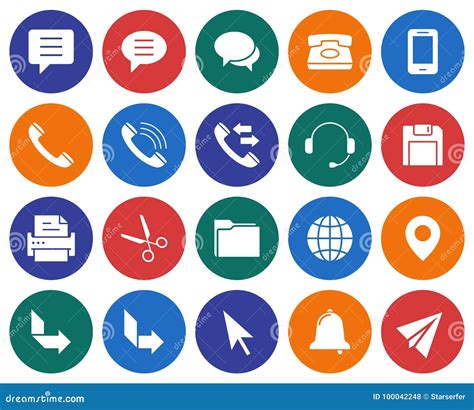 User Interface Icons Set Stock Vector Illustration Of Headset 100042248