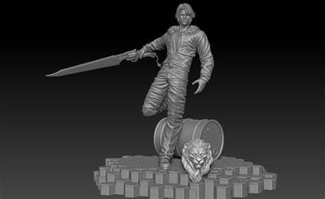 3d File Squall Leonhart Final Fantasy 8 Diorama 🎮 ・3d Printable Model