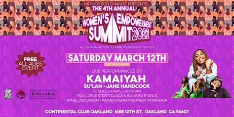 4th Annual Women S Empowerment Summit At Continental Club In Oakland March 12 2022 Sf Station