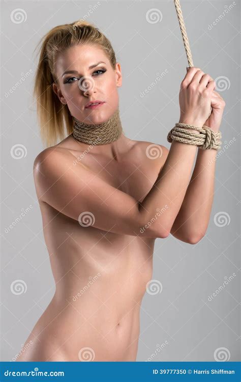 Blonde Stock Photo Image Of Bare Long Slim Rope Hemp 39777350