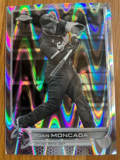 Topps Chrome Sonic Lite Base Black White Raywave Yoan