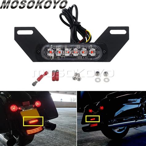 Luz Led Trasera Auxiliar Para Matr Cula De Motocicleta B Luz De Freno