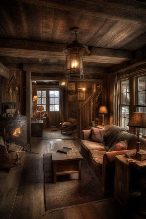 Pin By Nora Gholson On Cabin Fever Cabin Living Room Log Cabin