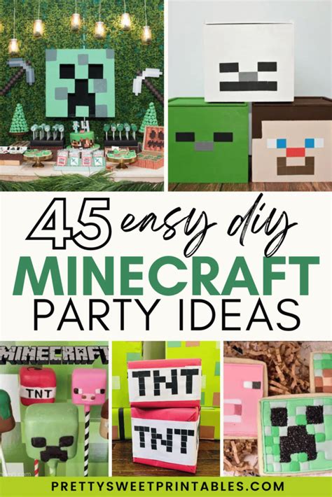 45 Epic Minecraft Party Ideas For The Most Block Busting Fun Pretty Sweet Printables