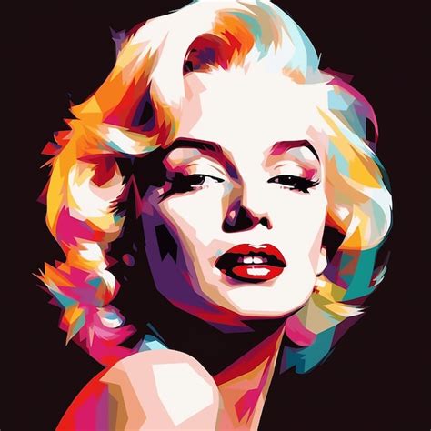 Premium Ai Image Angelous Marilyn Monroe Geometric Portrait Pop Art