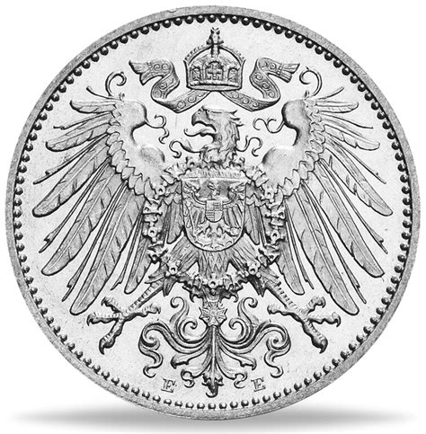 Deutsches Kaiserreich 1 Mark 1891 1916 Großer Adler J 17 Silber