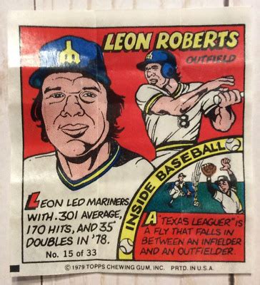 Topps Baseball Comics Leon Roberts Outfield Comic Of