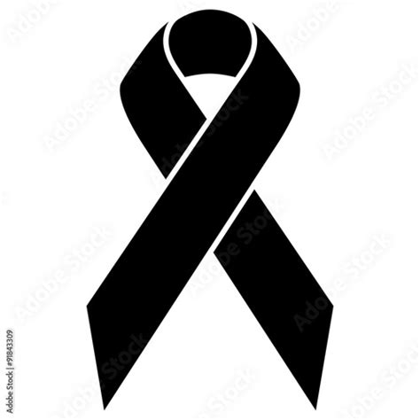 Breast Cancer Ribbon Vector Black And White