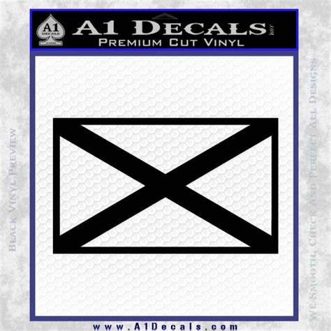 Alabama State Flag Decal Sticker » A1 Decals