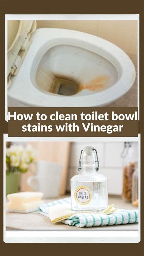 Cleaning toilet bowl stains with natural toilet bowl cleaner | Vinegar ...