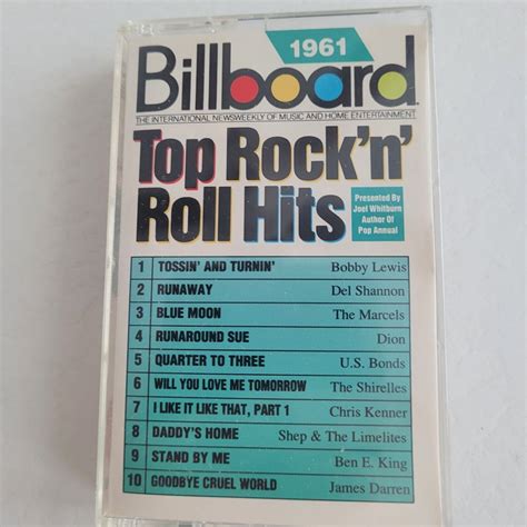 Billboard Top Rock N Roll Hits By Various Artists Music Cassette Vtg