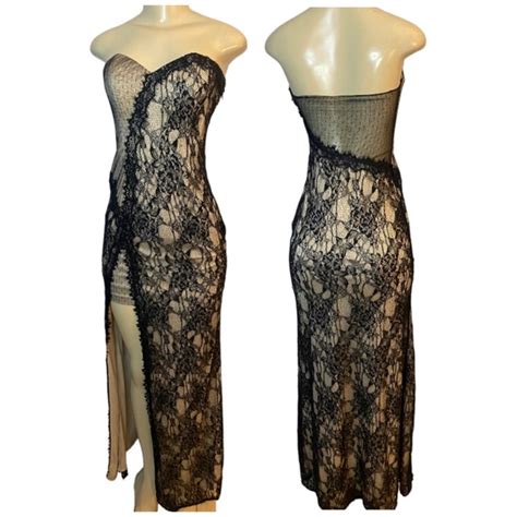 Faviana Dresses Faviana Black Nude Prom Gown Dress Poshmark