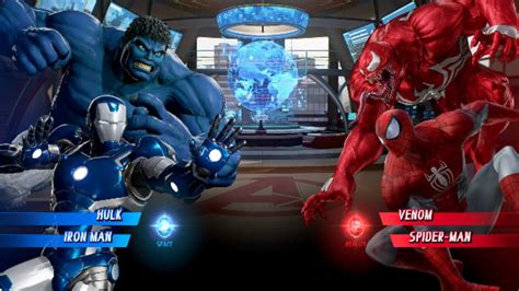 Hulk Ironman V S Venom Spiderman Very Hard AI Marvel Vs Capcom