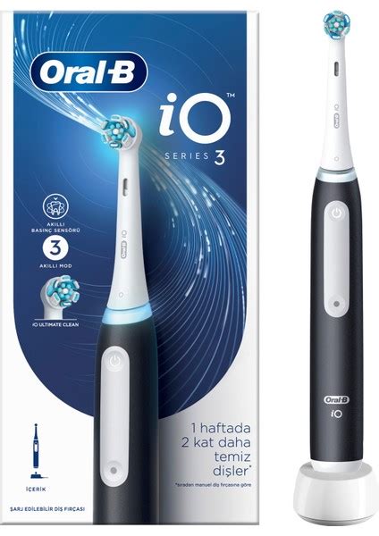 Oral B IO 3 Siyah Elektrikli Diş Fırçası 1 Diş Fırçası Fiyatı