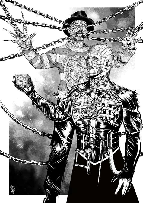 Freddy Vs Pinhead By Ramartwork On Deviantart Horror Movie Icons