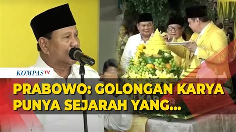 Full Sambutan Prabowo Subianto Di Syukuran Hut Ke Golkar Bicara