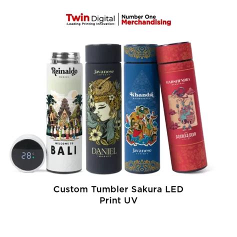 Tumbler Sakura LED 500 Ml Custom Print UV Twin Digital