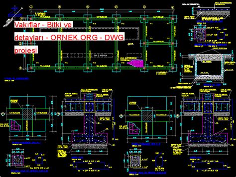 Proje Sitesi Vakıflar Bitki ve detayları Autocad Projesi