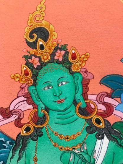 21 Tara Tara Handmade Thangka Thanka Buddhist Cotton Canvas