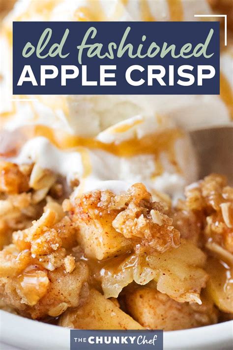 Old Fashioned Easy Apple Crisp The Chunky Chef