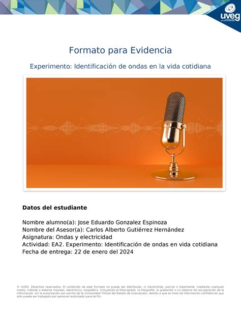 OE EA2 Formato Apuntes Formato Para Evidencia Experimento