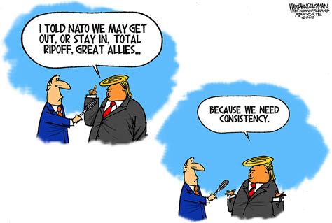 Political Cartoon Us Trump Nato Inconsistency The Week