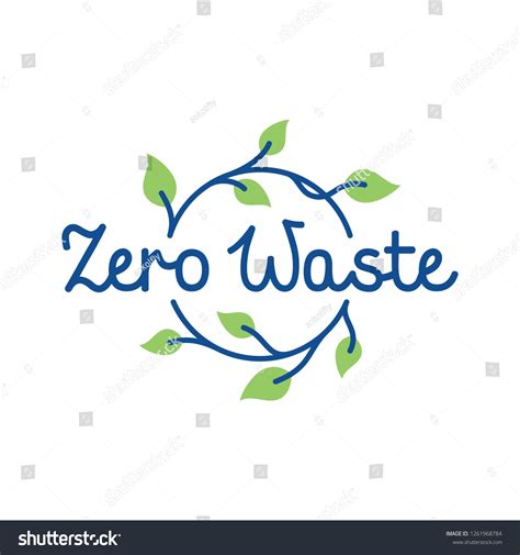 Zero Waste Logo Design Template Vector