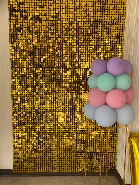 Party Supplies Birthday Backdrop Photo Backdrop Gold Sequence Backdrop